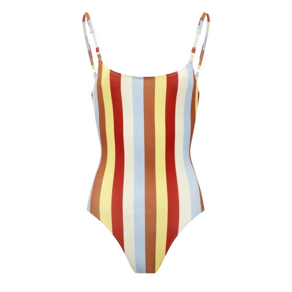 SOLID & STRIPED Nina One-Piece Swimsuit  Multicolor Vertical Stripe Size S